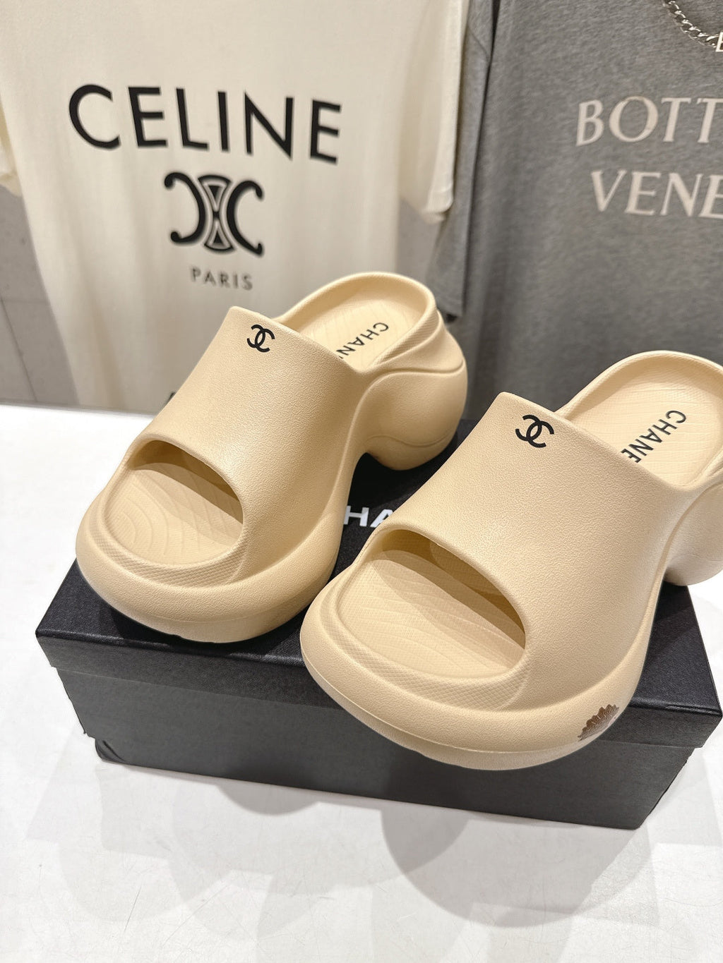 Chanel 2026 Platform Wedge Sandal 50mm Lambskin 713053