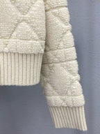 CD Macrocannage Zipped Cardigan