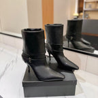 YSL Niki Ankle Boot 90mm Black Leather