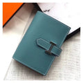 HM Bearn 10cm Mini Wallet In Blue Jean Epsom Leather