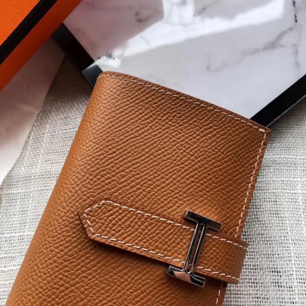 HM Bearn 10cm Mini Wallet In Gold Epsom Leather