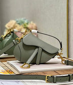 CD Saddle Bag Turf Green in Cowhide 288162