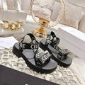 CL 26 Leo Strappy Sandals Wool Jacquard Leather 736576