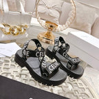 CL 26 Leo Strappy Sandals Wool Jacquard Leather 736576