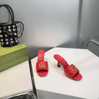 GG SANDALS HIGH-HEELED RED
