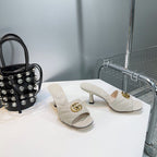 GG SANDALS HIGH-HEELED WHITE