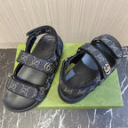 GG CLASSIC CANVAS SANDALS BLACK