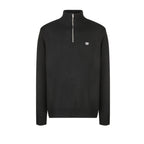 CELINE Embroidered Zipper Polo Sweater Wool Cotton