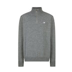 CELINE Embroidered Zipper Polo Sweater Wool Cotton