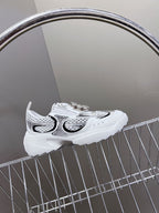 Thick-soled Sneakers Viv Leather  ed Mesh Fabric 182227