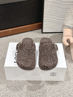 Loewe 25 Ease Buckle Mule Mutilcolor Suede