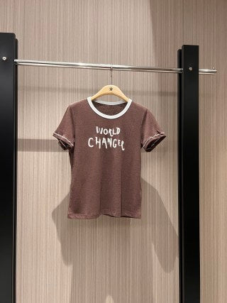 CC Embroidered Collared T-shirt Cotton