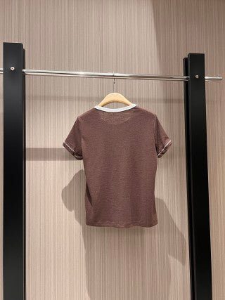 CC Embroidered Collared T-shirt Cotton