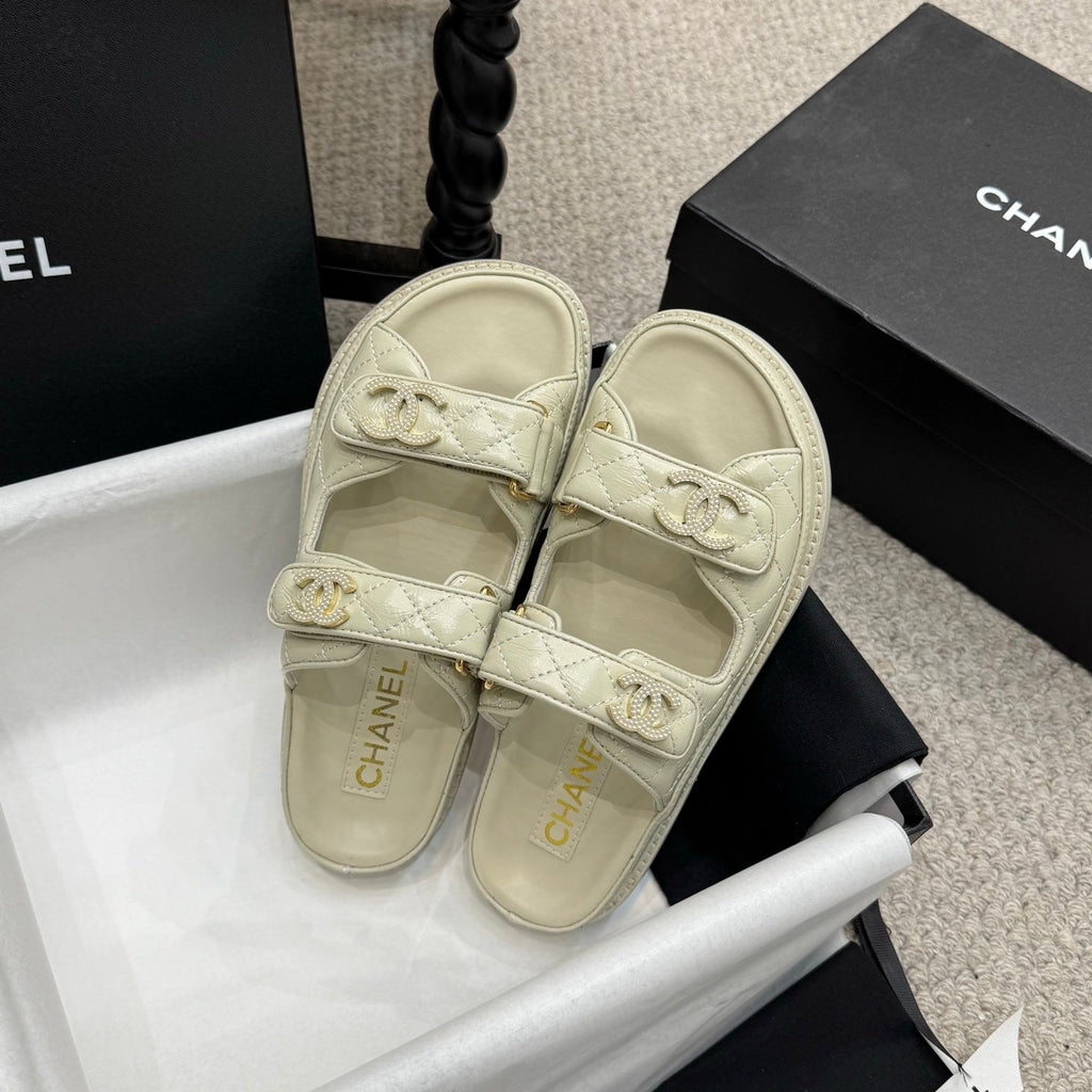 CC 25S Dad Sandal Mule Calfskin Mop Logo