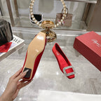 Bell Viv 25 Pumps Red Imported Silk 300732