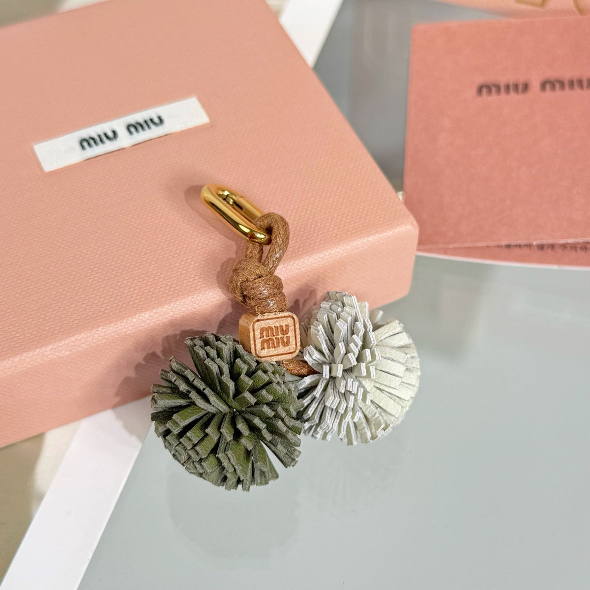 Miu Miu Leather Microtrik Bag Charm