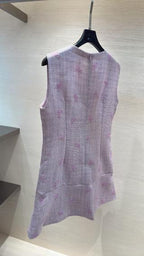 CC Hand-embroidered Beaded Dress in Tweed