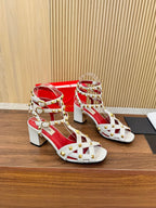 Valentino Open-to-the-Walk Sandals 65 in Cowhide