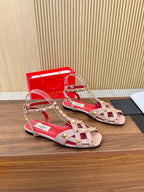 Valentino Open-to-the-Walk Sandals in Cowhide