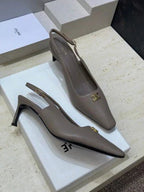 CL 26 Slingback Pumps Triomphe Logo 65mm Leather 762631
