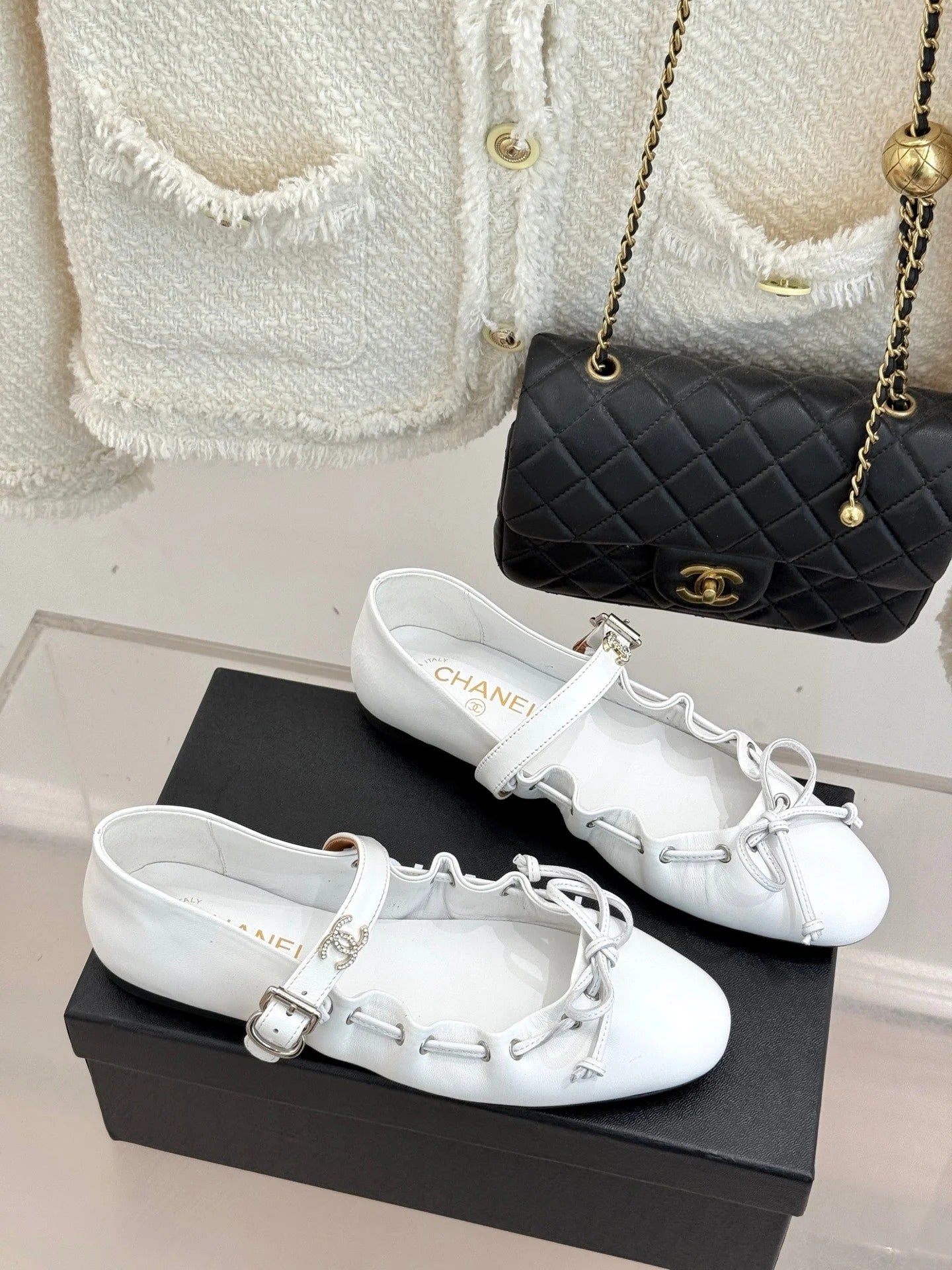 CC 2026   Bow Tie Ballet Flat Sheepskin