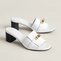 Hermes 2026 Gigi 50 Sandal White Calfskin