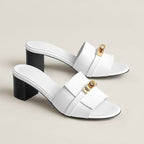 Hermes 2026 Gigi 50 Sandal White Calfskin