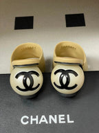 CC 2026 Pearl Heel Sandals 70 Double C Buckle Sheepskin