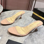 Christian Louboutin 2026 Just Nothing TPU Sandal 55m Beige Leather