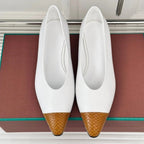 LP REBECCA BALLET FLATS WHITE WAXED LEATHER