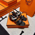 HM  2026 Eve Sandal Black Brown White Leather 545948