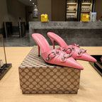 Balenciaga 26s High Heel Mules 90   Leather