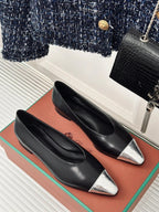 LP REBECCA BALLET FLATS BLACK WAXED LEATHER