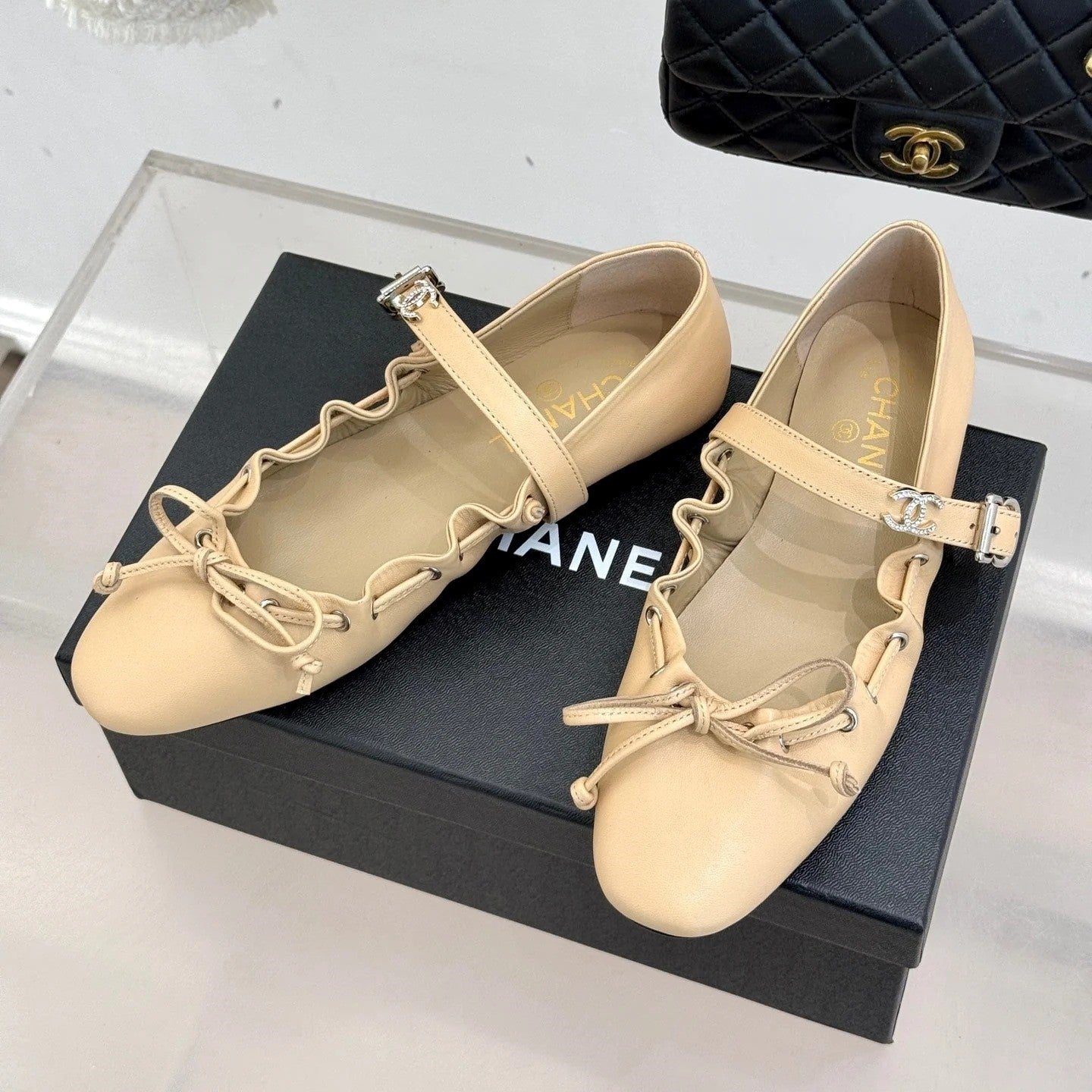 CC 2026   Bow Tie Ballet Flat Sheepskin
