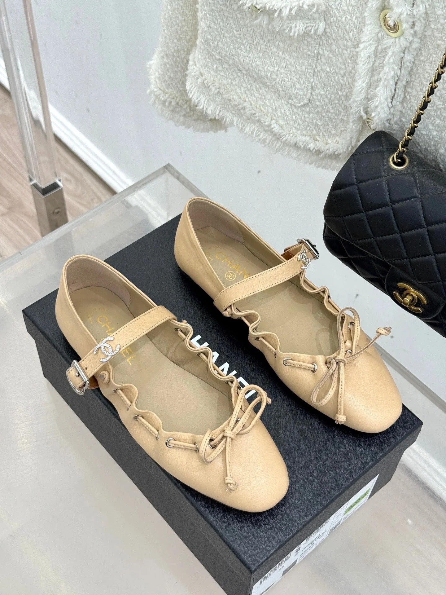 CC 2026   Bow Tie Ballet Flat Sheepskin