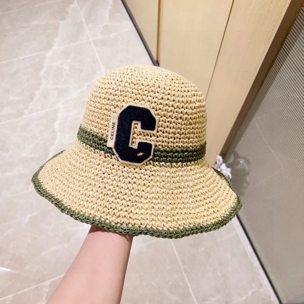 Celine Straw Woven Bucket Hat 240680