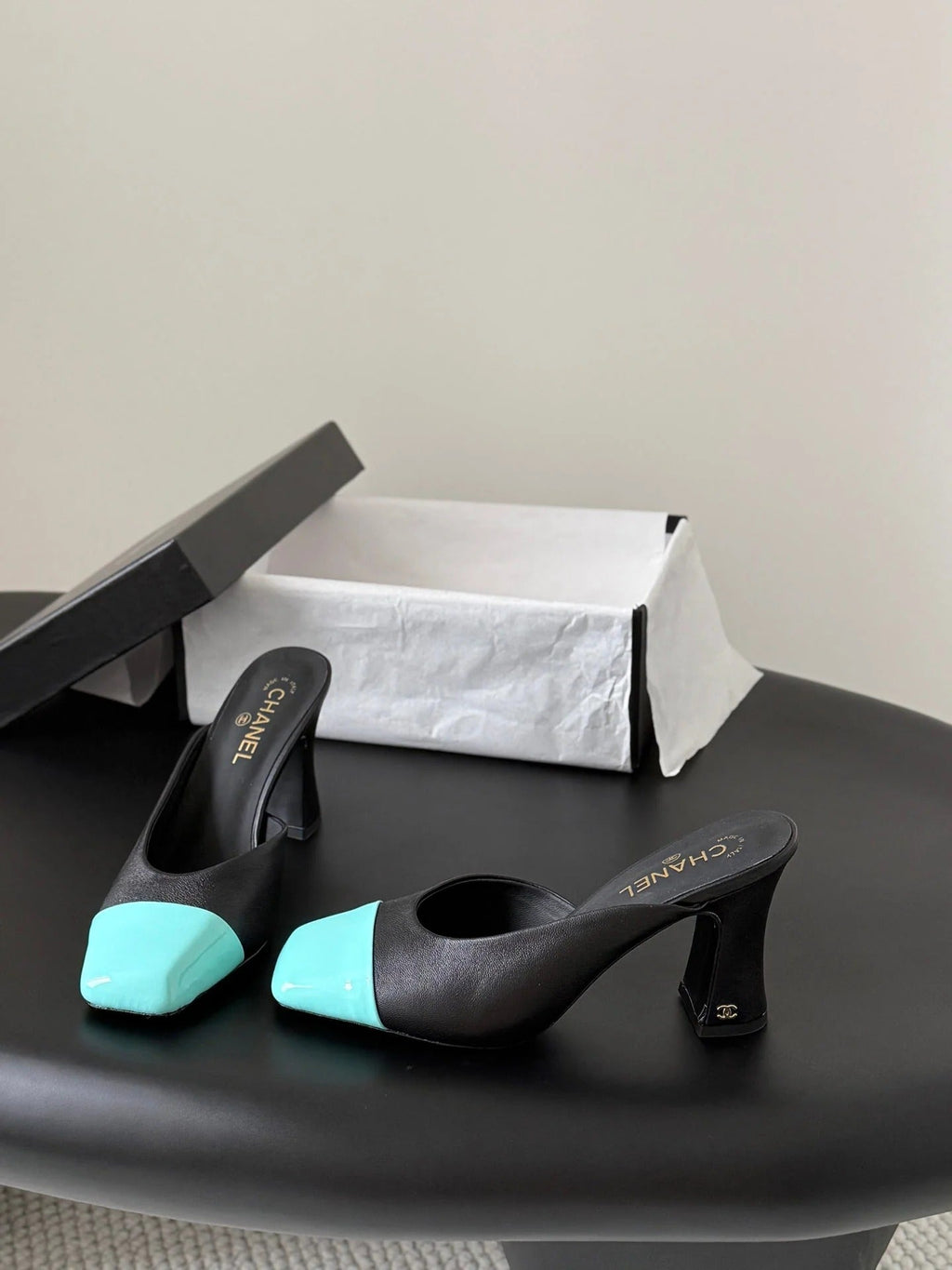 CC 2026 Mary Jane Mule 70 Black Blue Cowhide 700432