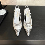 CC 2026 High Heeled Slingback 65 Sheepskin Snake Leather