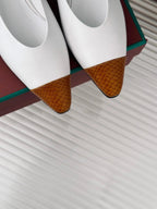 LP REBECCA BALLET FLATS WHITE WAXED LEATHER