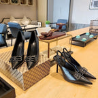 Balenciaga 26s High Heel 100 Black Cowhide 681199