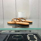 THONG SLIDE IN BRONZE BROWN SUEDE