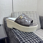 CC 25S Espadrille Platform Wedge Slides
