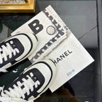 Chanel 2025 Sneaker Black and White Cowhite & Suede 507456