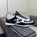 Chanel 2025 Sneaker Black mix White Cowhite & Suede 507458