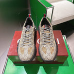 Gucci Rhyton Sneakers Dank Beige and Camel Supreme Canvas 507552