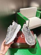 Gucci Rhyton Sneakers Beige and Ebony Supreme Canvas 507554