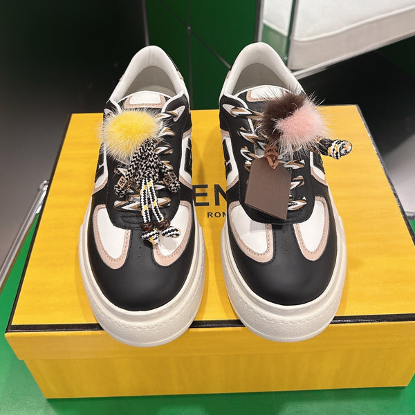 Fendi 2025 Match Platform Sneakers Black Leather 562576