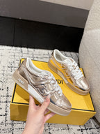 Fendi Match Trainers Copper Leather 679604