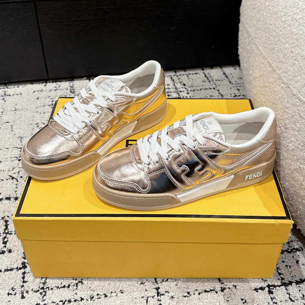 Fendi Match Trainers Copper Leather 679604