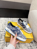 Fendi Match Trainers Blue Denim 679610